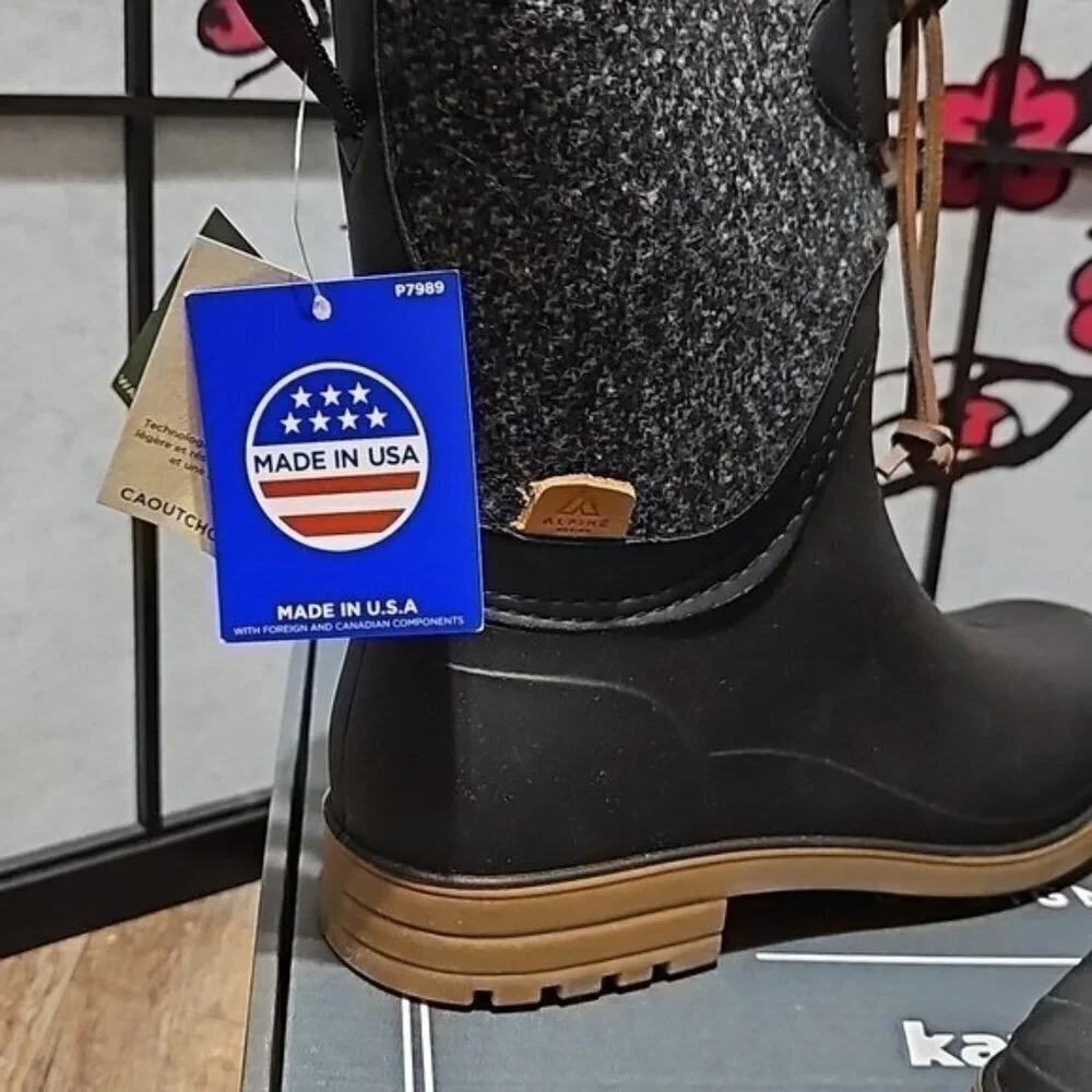 Kamik Alpine Design Hazel Shortie Waterproof Boots NWB Size 6